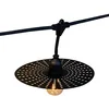 Image de Guirlande lumineuse extérieur avec abat-jour à trou en métal 10 ampoules à filament vintage douille E27 LED blanc chaud PLANET LIGHT 6m