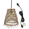 Image de Lumisky Suspension sur secteur pour l'extérieur ZAKARI OUTDOOR CABLE en fibre de palmier dattier naturelle bohème 5m de longueur de câble