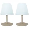 Image de Set de 2 lampes de table sans fil - LUMISKY - TWINS - Cream - H16 cm - LED