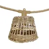 Image de Guirlande extérieure hybride - LUMISKY - SAMOA LIGHT HYBRID - Solaire et secteur - 10 abat-jour rotin LED - Blanc chaud - 8 m