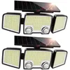 Image de Lumisky Lot de 2 Spots Solaires à 3 Têtes Noires RAYLITE - Éclairage LED Puissant Blanc, Orientables avec Détecteur de Mouvement, Idéaux pour Sécuriser Jardin, Terrasse et Extérieur