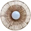 Image de Lumisky Applique murale extérieur en jute sans fil DALIA avec ampoule nomade rechargeable RGB MINI LYS D30 cm