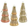 Image de Coffret de 3 sapins pailletés en Verre