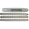 Image de Nemura Guide de 35 cm et Lot de 3 Chaînes de tronçonneuse - Compatible avec Stihl MS170, MS171, MS180, MS181-50 Maillons Entraîneurs - Pas 3/8 LP - Jauge 1,1 mm - Pièce Détachée - Marque Française