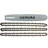 Image de Nemura Guide de 33 cm et Lot de 3 Chaînes de tronçonneuse - 47 Maillons Entraîneurs - Pas 3/8 LP - Jauge 0.50 (1,3mm) - Pièces Détachées de qualité professionnelle pour Outillage - Marque Française