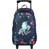 Image de Bagtrotter - Sac à Dos à roulettes 45 cm - Cybel Cheval Licorne Bleu - Primaire - Bretelles et Dos rembourrés - 2 Compartiments Zippés - Poche Gourde - Licence Officielle Cybel