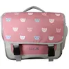 Image de Bagtrotter - Lili Lou - Cartable 38cm - Gris et Rose - 2 Compartiments - 1 Poche Sous Rabat - 1 Poche Bouteille - Bretelles Matelassés - Fond Renforcé - Dos Matelassé - 38x13x34cm - Matière
