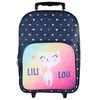 Image de Bagtrotter - Lili Lou - Sac à Dos Scolaire à Roulettes - Marine - 1 Compartiment Zippé - 1 Poche Zippé - Bretelles Matelassées - 30x12x41cm - Matière Polyester - Sac à Dos Scolaire Maternelle