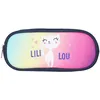 Image de Bagtrotter - Lili Lou - Trousse Scolaire Rectangulaire - Marine - 2 Compartiments Zippés - 23x7x10cm - Matière Polyester - Accessoire et Papeterie Scolaire