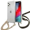 Image de GUESS GUHCP12MKC4GSGO Coque pour iPhone 12/12 Pro 6,1" Transparent Rigide Chaîne dorée 4G