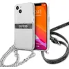 Image de Guess GUHCP13SKC4GBSI Coque de Protection pour iPhone 13 Mini 5,4" Transparent 4G Grey Strap Silver Chain