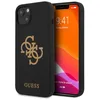 Image de Guess GUHCP13SLS4GGBK Coque en Silicone pour iPhone 13 Mini 5,4" avec Logo 4G Noir