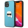Image de Karl Lagerfeld KLHCP13SPKMB Étui de Protection en Cuir pour iPhone 13 Mini 5,4" Motif Ikonik Karl's Head Metal Bleu