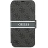 Image de Guess GUBKP13S4GDGR Book Case 4G Stripe Étui de Protection pour iPhone 13 Mini Gris