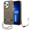 Image de GUESS GUHCP13LHTSGSK Coque pour iPhone 13 Pro/13 6,1" Noir Translucide