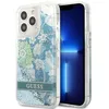Image de GUESS GUHCP13XLFLSN Coque pour iPhone 13 Pro Max 6,7" ciblé/Fleur Verte Paillettes liquides