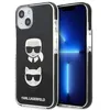 Image de KARL LAGERFELD KLHCP13STPE2TK Coque Rigide pour iPhone 13 Mini 5,4" Noir/Bleu
