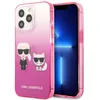 Image de Karl Lagerfeld KLHCP13LTGKCP Coque pour iPhone 13 Pro/13 6,1" Motif Gradient Ikonik Karl & Choupette Rose
