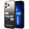 Image de Karl Lagerfeld KLHCP13LTGKCK Coque de protection pour iPhone 13 Pro/13 6,1" Noir Gradient Ikonik Karl & Choupette
