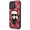 Image de Karl Lagerfeld KLHCP13LPMNIKPI Coque rigide pour iPhone 13 Pro / 13 6,1" Motif monogramme Rouge