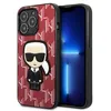 Image de Karl Lagerfeld KLHCP13XPMNIKPI Coque Rigide pour iPhone 13 Pro Max 6,7" Rouge Mo