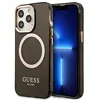 Image de CG MOBILE Guess GUHMP13LHTCMK Coque Rigide pour iPhone 13 Pro / 13 6,1" Noir/Doré Contour Translucide