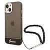 Image de Guess GUHCP14MHGCOHK Coque pour iPhone 14 Plus 6,7" Coque Rigide Noire Bracelet Perle translucide