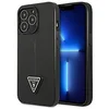 Image de GUESS GUHCP14LPSATLK Coque pour iPhone 14 Pro 6,1" Noir/Noir Coque Rigide avec Logo Saffiano Triangle
