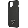 Image de GUESS GUHCP14SPSATLG Coque Rigide pour iPhone 14 6,1" Argenté/argenté avec Logo Saffiano Triangle