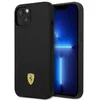 Image de Ferrari FEHMSIP14SBK Coque de protection rigide pour iPhone 14 6,1" avec logo en silicone et métal Noir
