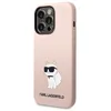 Image de KARL LAGERFELD KLHCP14LSNCHBCP Coque Rigide en Silicone pour iPhone 14 Pro 6,1" Rose