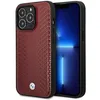 Image de CG MOBILE BMW BMHMP14X22RFGR Coque pour iPhone14 Pro Max 6,7" Motif Diamant en Cuir Bordeaux