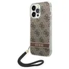 Image de GUESS GUOHCP14XH4STW Coque pour iPhone 14 Pro Max 6,7" Marron/Marron Coque Rigide avec Sangle imprimée 4G