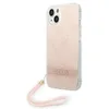 Image de GUESS GUOHCP14MH4STP Coque pour iPhone 14 Plus 6,7" Rose/Rose Coque Rigide avec Sangle imprimée 4G