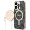 Image de GUESS Bunddeln GUBPP14XH4EACSK Coque et Chargeur iPhone 14 Pro Max 6,7" Noir Coque Rigide Impression 4G