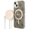 Image de Guess Bunddeln GUBPP14MH4EACSW Coque et Chargeur iPhone 14 Plus 6,7" Coque Rigide Marron Impression 4G