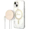 Image de Guess Bundle GUBPP14MHMEACSH Coque et Chargeur iPhone 14 Plus 6,7" Blanc Hard Case Marble