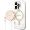 Image de Guess Bunddeln GUBPP14LHMEACSH Coque et chargeur iPhone 14 Pro 6,1" Blanc Coque rigide Marbre
