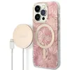 Image de GUESS Bunddeln GUBPP14LHJEACSP Coque et Chargeur iPhone 14 Pro 6,1" Coque Rigide Rose Jungle