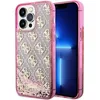 Image de GUESS HC Liquide pailleté 4G Rose transparent IP14 Pro Max