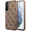 Image de GUESS Étui GUHCS23SG4GFBR pour Samsung S23 S911 Marron 4G Métal Or Logo