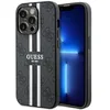 Image de Guess GUHMP14LP4RPSK Coque Rigide pour iPhone 14 Pro 6,1" Noir à Rayures imprimées 4G