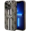 Image de Guess GUHMP14LP4RPSW Coque Rigide pour iPhone 14 Pro 6,1'', Coque de téléphone Marron à Rayures imprimées 4G