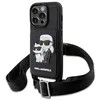 Image de Karl Lagerfeld KLHCP14XCSAKCPMK Coque pour iPhone 14 Pro Max 6,7" Coque rigide Noir Crossbody Saffiano Karl & Choupette