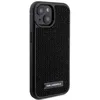 Image de KARL LAGERFELD KLHCP15SHDSPLK Coque pour iPhone 15 6.1" Coque Rigide Noire Logo Strass Plaque métal
