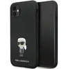 Image de Karl Lagerfeld KLHCN61SMHKNPK Coque pour iPhone 11/XR 6.1" Noir Silicone Iconique Métal Pin
