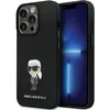 Image de Karl Lagerfeld KLHCP14LSMHKNPK Coque pour iPhone 14 Pro 6,1" Noir Silicone Iconique Métal Pin