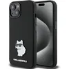 Image de KARL LAGERFELD KLHCP15MSMHCNPK Coque pour iPhone 15 Plus 6,7" Noir Silicone Choupette Metal Pin