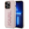 Image de KARL LAGERFELD KLHCP15L3DMBKCP Coque pour iPhone 15 Pro 6,1" Rose Rigide 3D Caoutchouc Glitter Logo