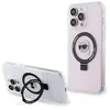 Image de KARL LAGERFELD KLHMP15LHMRSKHH Coque pour iPhone 15 Pro 6,1" Blanc Rigide avec Anneau de Support Karl Head